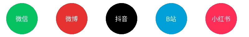 社交媒体平台图标